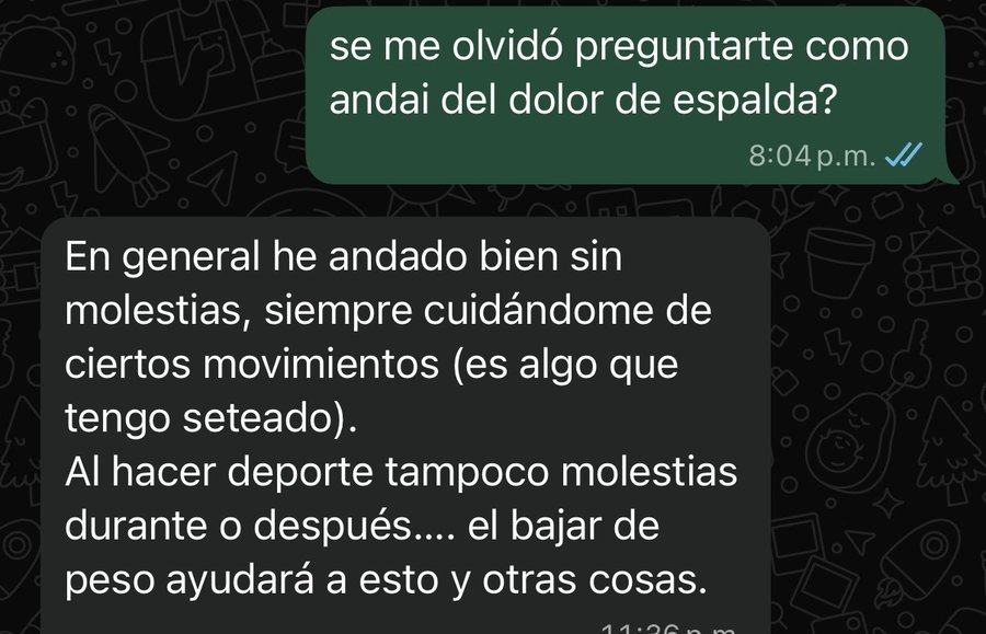 Dolor de espalda: sin molestias, tampoco al hacer deporte